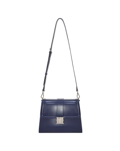 Sac à bandoulière en Cuir Bella marine - 27.5x21x12 cm