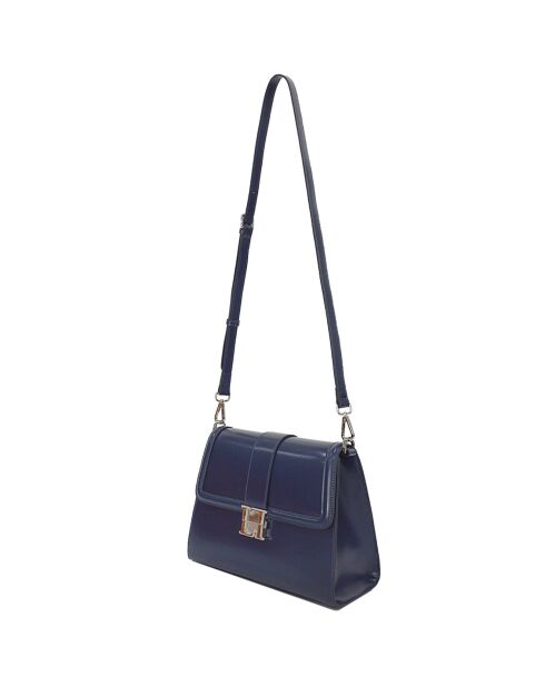 Sac à bandoulière en Cuir Bella marine - 27.5x21x12 cm