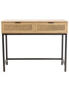 Console 2 tiroirs rotin Marceau - 100x40x79 cm