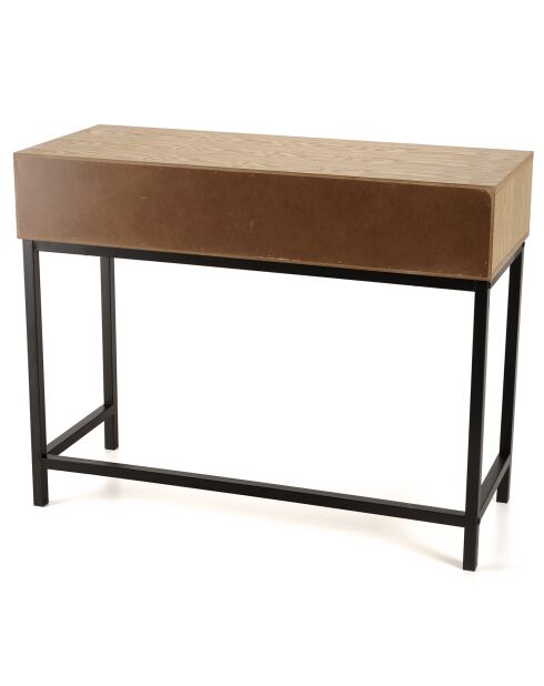 Console 2 tiroirs rotin Marceau - 100x40x79 cm