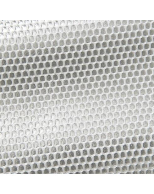 Tissu Echo blanc/argenté - Laize 144 cm