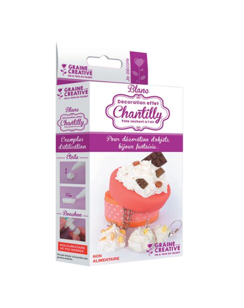 Mousse décorative chantilly blanche