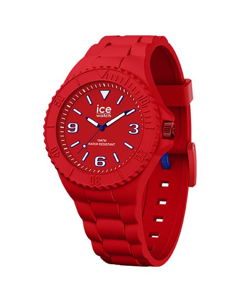 Montre Homme en Silicone Ice Generation Medium 3H rouge