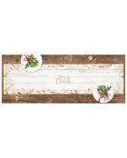 Chemin de table en bois doré/blanc - 30x90 cm