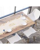 Chemin de table Noël tissu doré - 30x150 cm