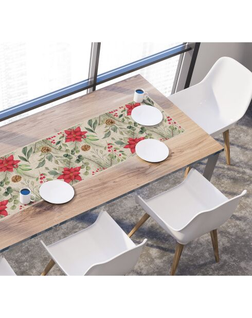 Chemin de table Poinsettia - 30x150 cm