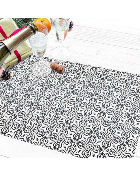 4 Sets Luckiness noir/blanc - 30x45 cm