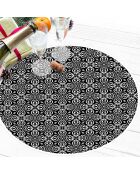 4 Sets Luckiness arrondis noir/blanc - D.40 cm