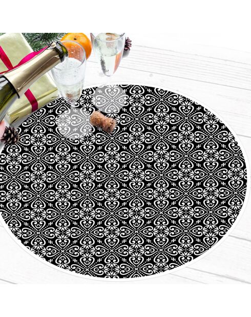 4 Sets Luckiness arrondis noir/blanc - D.40 cm