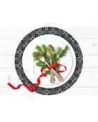 4 Sets Luckiness arrondis noir/blanc - D.40 cm