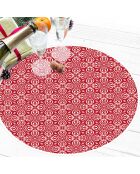 4 Sets Luckiness arrondis rouge/blanc - D.40 cm