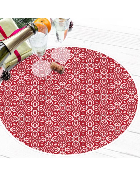 4 Sets Luckiness arrondis rouge/blanc - D.40 cm