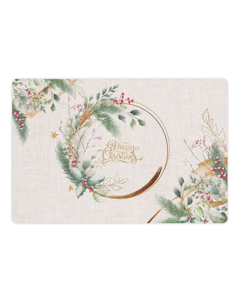 4 Sets de table avec guirlande de Noël - 30x45 cm