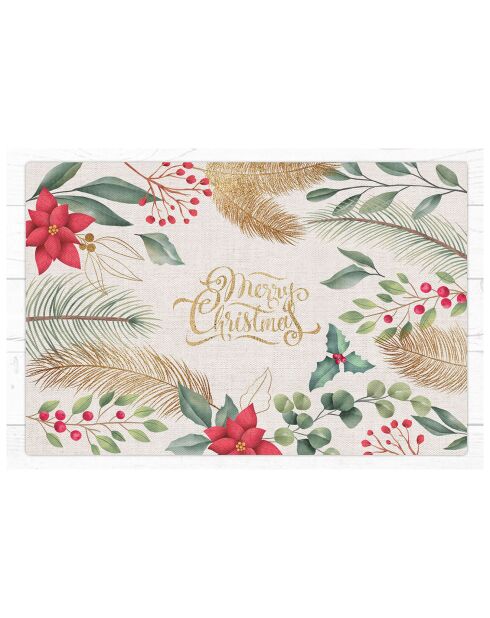 4 Sets de table Fleurs de Noël - 30x45 cm