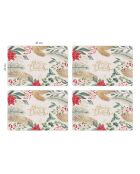 4 Sets de table Fleurs de Noël - 30x45 cm