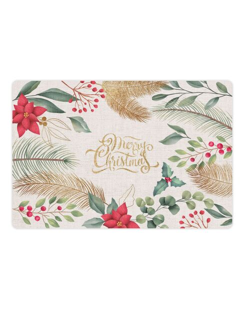 4 Sets de table Fleurs de Noël - 30x45 cm