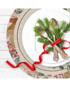 4 Sets de table Couronne de Noël circulaires - D.40 cm