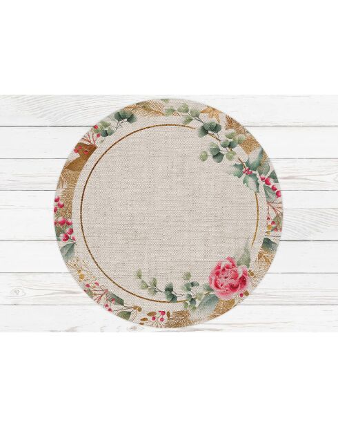 4 Sets de table Couronne de Noël circulaires - D.40 cm