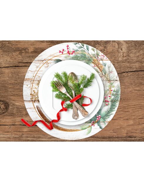4 Sets de table Bois circulaires - D.40 cm
