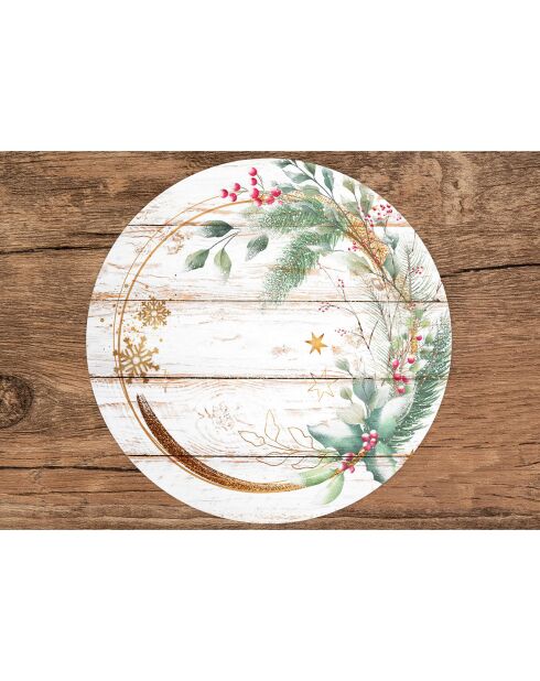 4 Sets de table Bois circulaires - D.40 cm