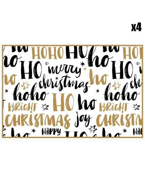4 Sets Ho ho ho ! - 30x45 cm