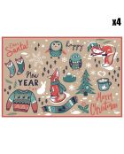 4 Sets Cher Père Noël ! - 30x45 cm