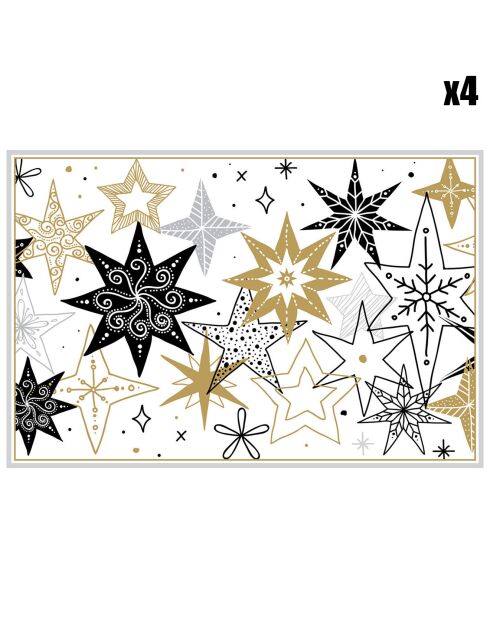 4 Sets Bonnes étoiles ! - 30x45 cm