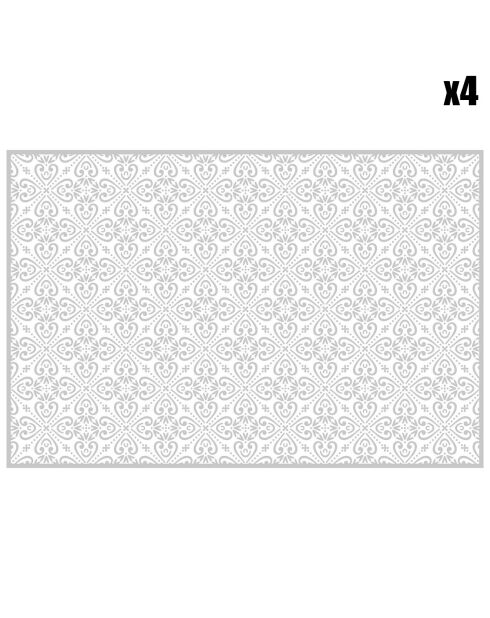 4 Sets Luckiness gris - 30x45 cm
