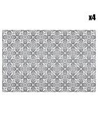 4 Sets Luckiness noir/blanc - 30x45 cm
