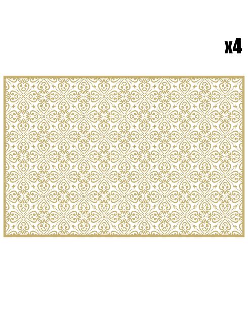4 Sets Chance dorés - 30x45 cm