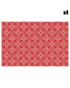 4 Sets Luckiness rouge/blanc - 30x45 cm