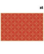 4 Sets Luckiness rouge/doré - 30x45 cm