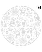 4 Sets de Noël arrondis - D.40 cm