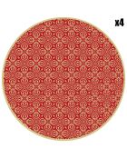 4 Sets Luckiness arrondis doré/blanc - D.40 cm