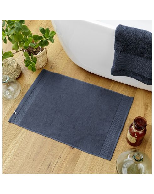 Alfombra de baño azul oscuro Garance