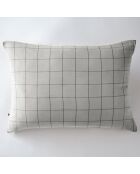 Taie d'oreiller Gaze de coton Gaïa Match grise
