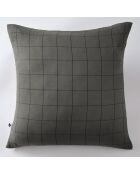 Taie d'oreiller Gaze de coton Gaïa Match anthracite