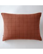 Taie d'oreiller Gaze de coton Gaïa Match orange