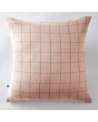 Taie d'oreiller Gaze de coton Gaïa Match rose clair