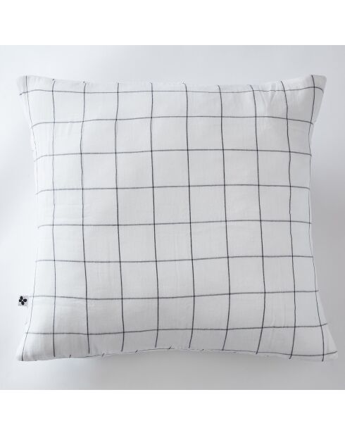 Taie d'oreiller Gaze de coton Gaïa Match blanche