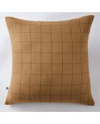 Taie d'oreiller Gaze de coton Gaïa Match marron