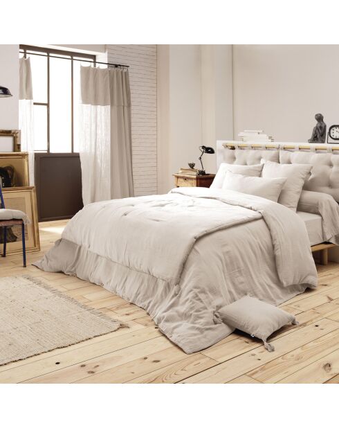 Housse de couette Gaze de Coton Gaïa naturel