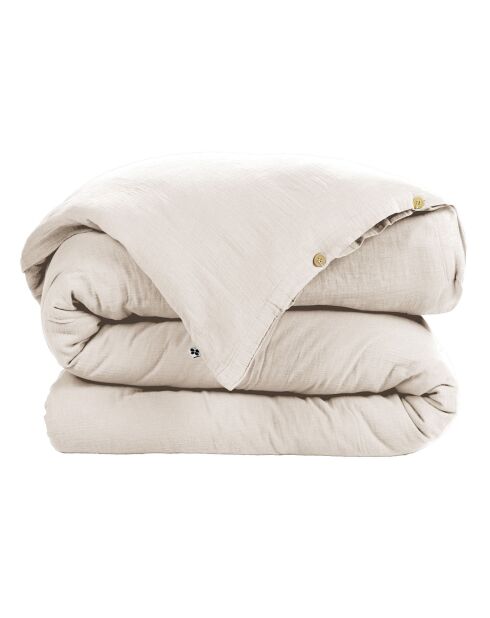 Housse de couette Gaze de Coton Gaïa naturel