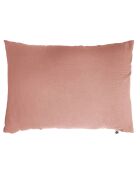 Taie d'oreiller Gaze de coton Gaïa Match rose