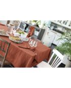 Nappe rectangle Gaze de coton Gaïa orange