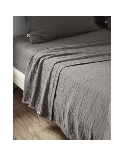 Drap plat Gaïa anthracite