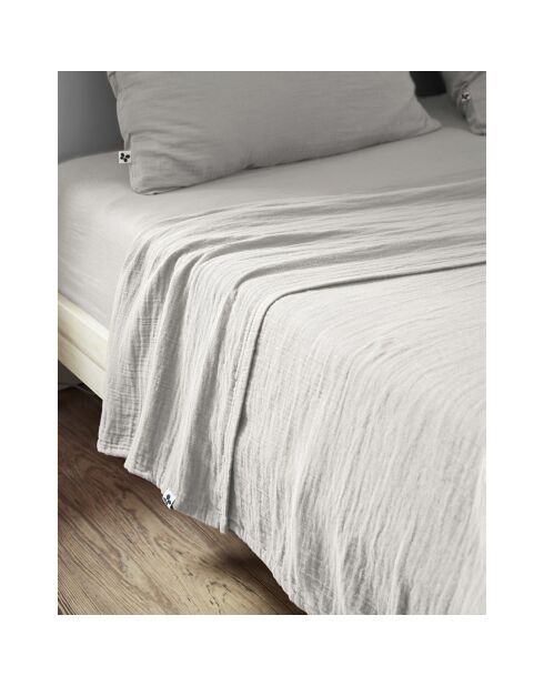Drap plat Gaïa gris