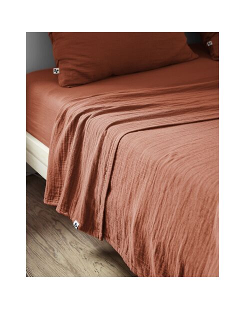 Drap plat Gaïa orange