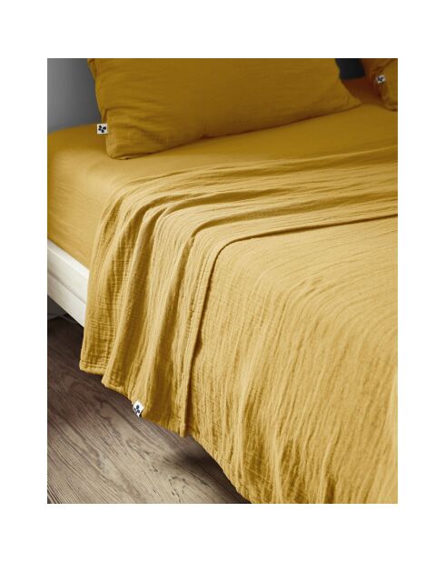 Drap plat Gaïa jaune
