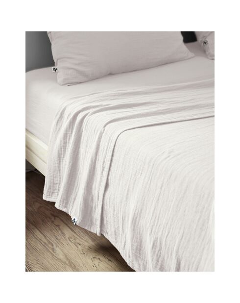 Drap plat Gaïa blanc